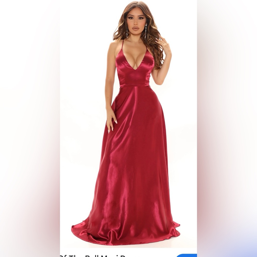 Belle of Ball Satin Gown in Red